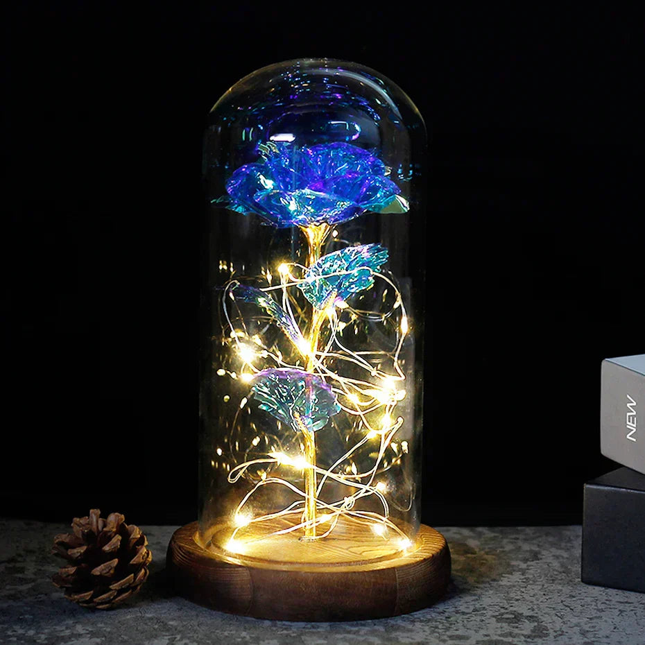 Niki – Eternal Rose in Glass Dome with Atmospheric LED Lighting