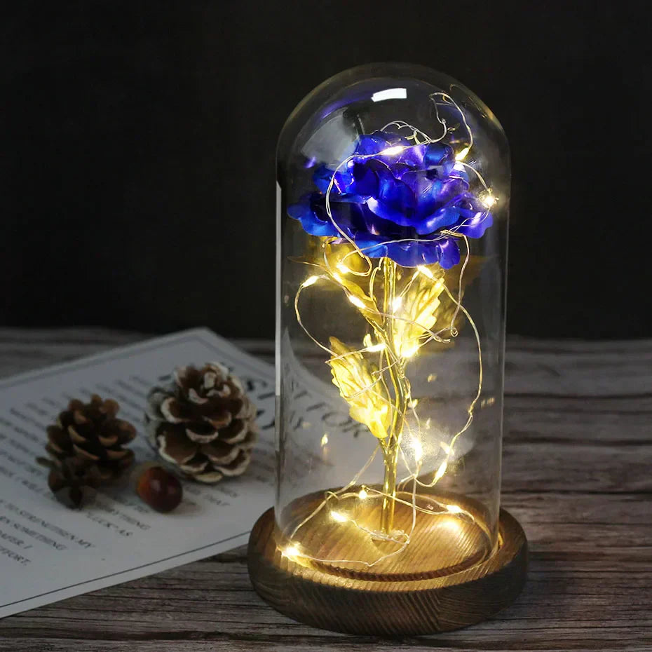 Niki – Eternal Rose in Glass Dome with Atmospheric LED Lighting