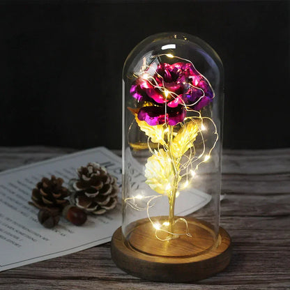 Niki – Eternal Rose in Glass Dome with Atmospheric LED Lighting