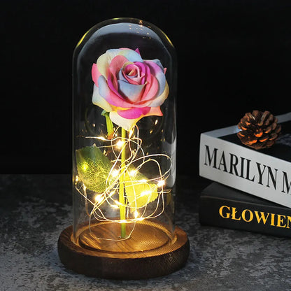 Niki – Eternal Rose in Glass Dome with Atmospheric LED Lighting