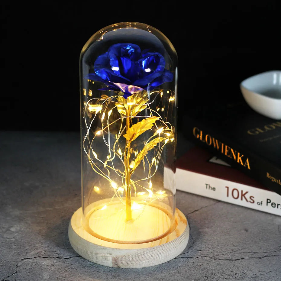 Niki – Eternal Rose in Glass Dome with Atmospheric LED Lighting
