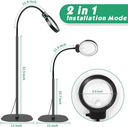 Niki | Full-Page Magnifying Glass with LED Light – Hands-Free Reading Aid for Books, Crafts & Hobbies