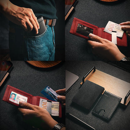 Niki | Genuine Leather Anti-theft Swipe Card Holder