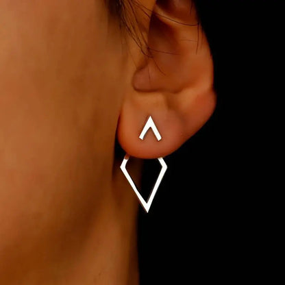 Niki | Geometric Arrow & Diamond Ear Jackets