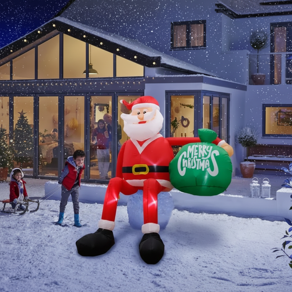 Niki | Extra-tall 8ft inflatable Santa with LEDs for your yard