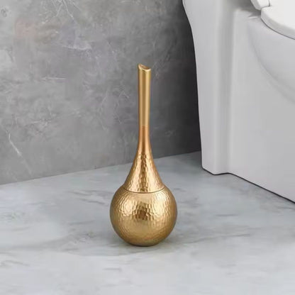 Niki | Hammered Toilet Brush Holder Set