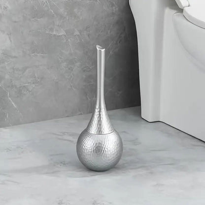Niki | Hammered Toilet Brush Holder Set
