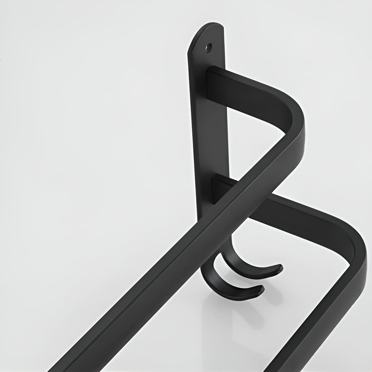 Niki | Aluminum 3-Bar Towel Rack - Black, Drill-Free Wall Mount