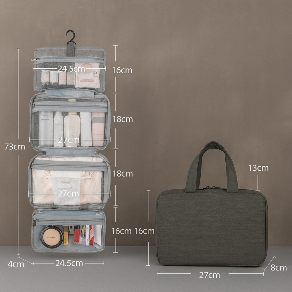 Niki | Hanging Toiletry Bag with Multiple Pockets