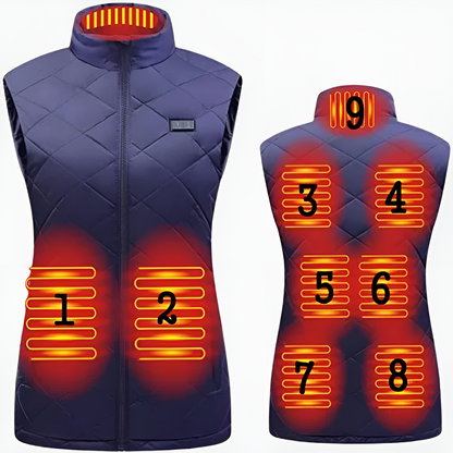 Niki | Women's heated vest: 9 zones, dual control