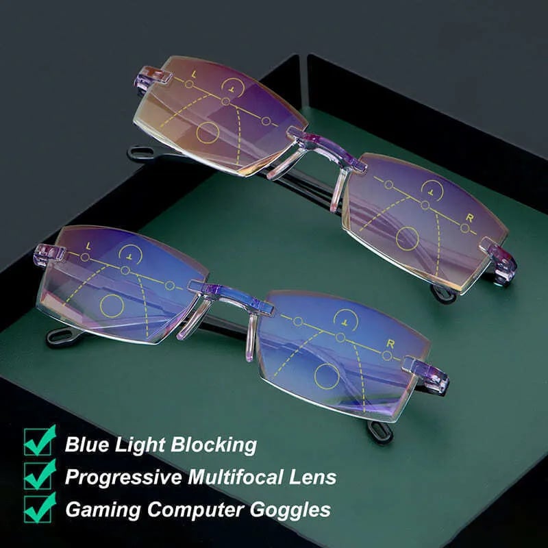 Niki | High Hardness Anti-Blue Progressive Distance and Near Range Dual-Use Reading Glasses