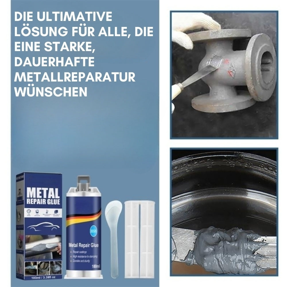 Niki | High-Performance Metal Repair Adhesive | Industrial Adhesive for Cast Iron, Steel & Aluminum | Heat Resistant & Waterproof | 100ml Liquid Metal Repair Kit | Silver