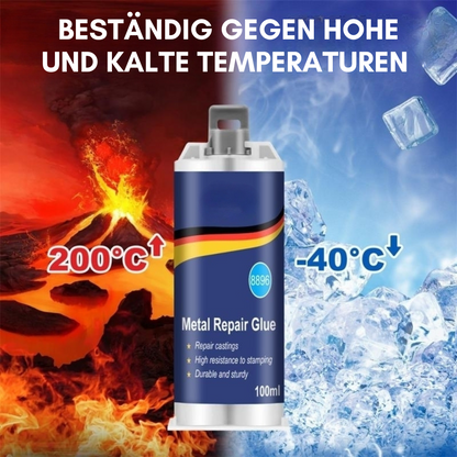 Niki | High-Performance Metal Repair Adhesive | Industrial Adhesive for Cast Iron, Steel & Aluminum | Heat Resistant & Waterproof | 100ml Liquid Metal Repair Kit | Silver