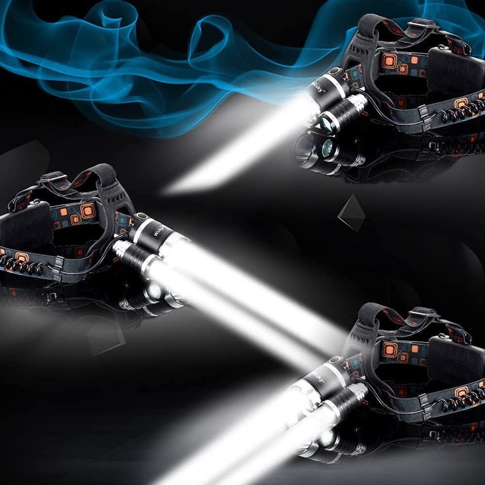 Niki | Hqdz-Td 20000 Lumen Rechargeable Headlamp - Waterproof, Adjustable Light for Outdoors, Hunting, Camping