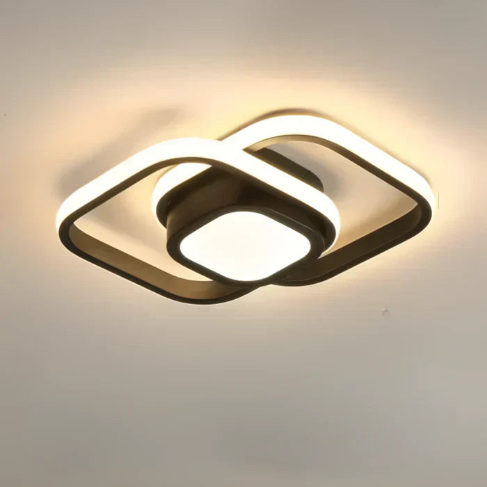 Niki | Modern Double Ring LED Flush Mount Light