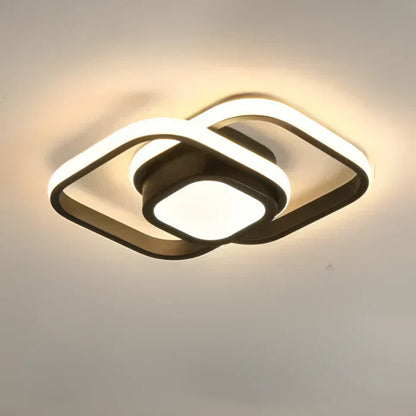 Niki | Modern Double Ring LED Flush Mount Light