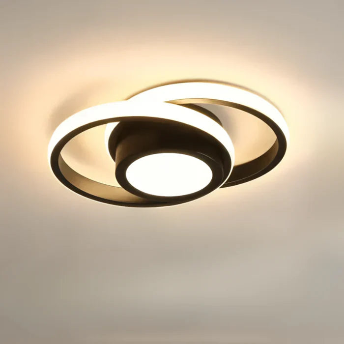 Niki | Modern Double Ring LED Flush Mount Light