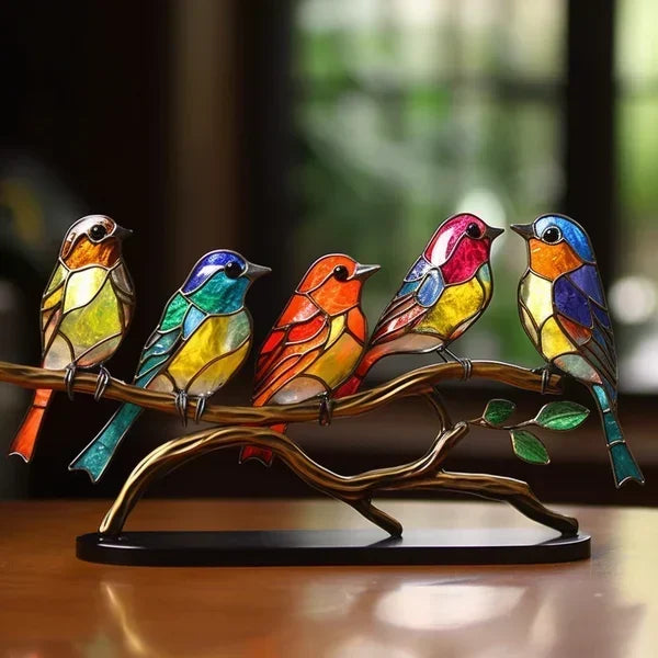 Artistic Table Lamp: Elegant Stained Glass Accent