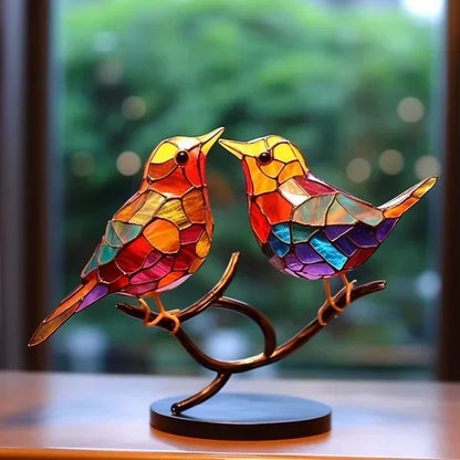 Artistic Table Lamp: Elegant Stained Glass Accent
