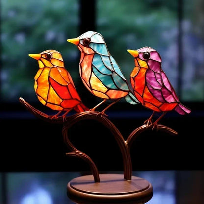 Artistic Table Lamp: Elegant Stained Glass Accent
