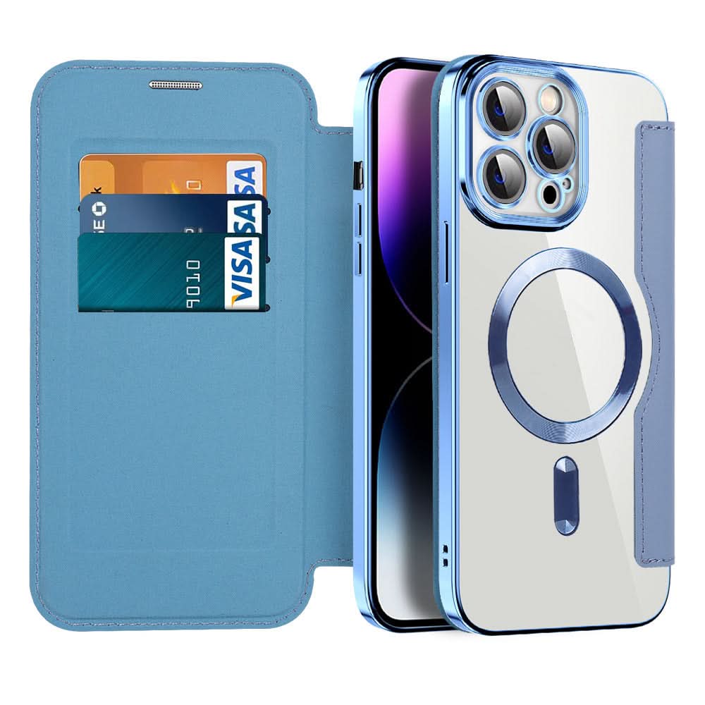Niki | iPhone 11–14 Series Magnetic Leather Folio Case