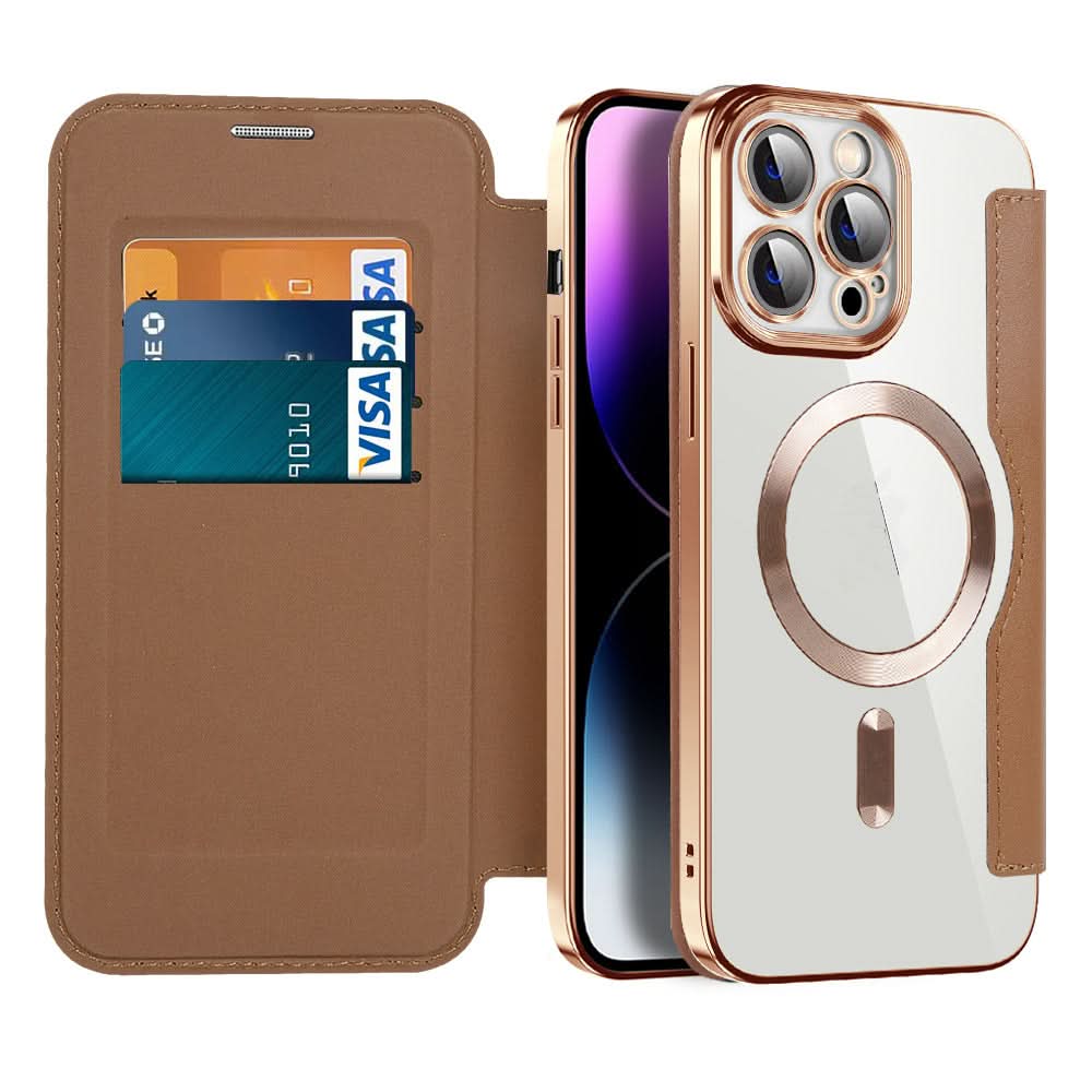 Niki | iPhone 11–14 Series Magnetic Leather Folio Case