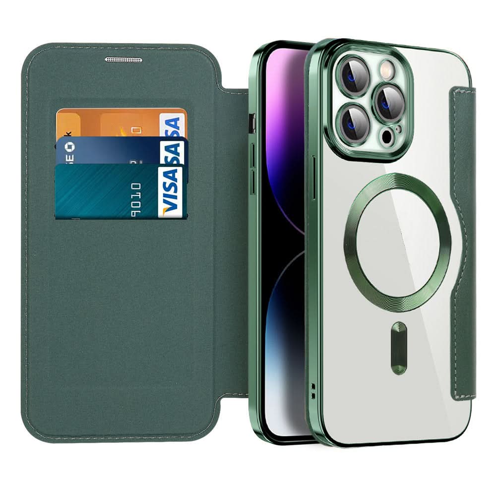 Niki | iPhone 11–14 Series Magnetic Leather Folio Case