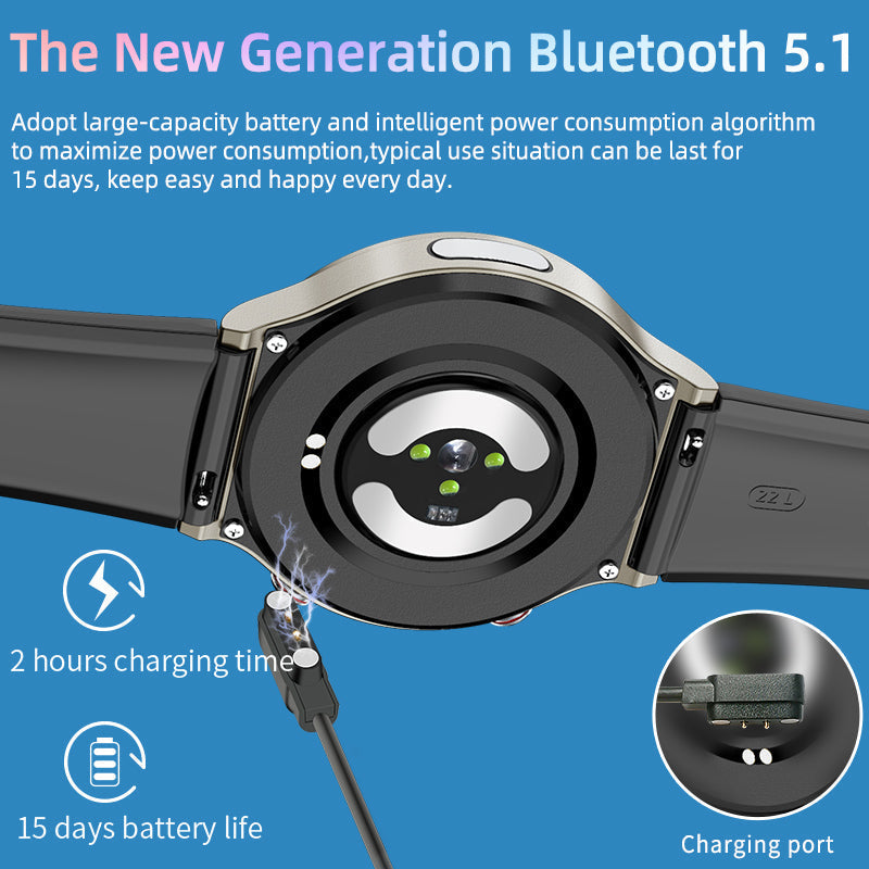 Niki | Medical EKG Smartwatch | CFDA Certified | 512Hz High-Precision Biosensor | SpO2 & Heart Rate Monitoring | AI-Based Breathing Analysis | IP67 Waterproof