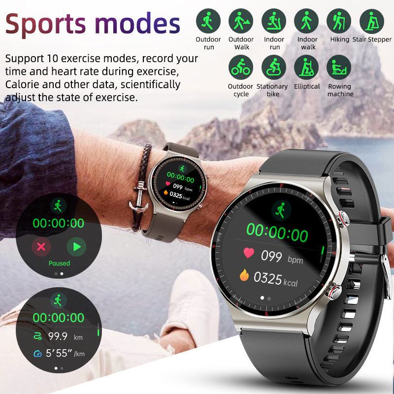 Niki | Medical EKG Smartwatch | CFDA Certified | 512Hz High-Precision Biosensor | SpO2 & Heart Rate Monitoring | AI-Based Breathing Analysis | IP67 Waterproof