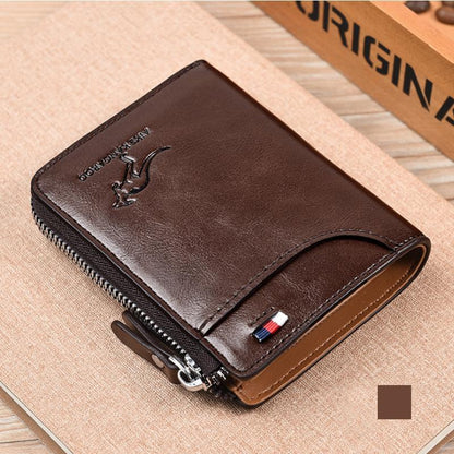 Niki | Men's Zipper Wallet with RFID Protection & Pouch