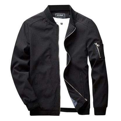 Fashionable Bomber Jacket with Zippered Pocket