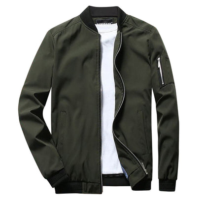 Fashionable Bomber Jacket with Zippered Pocket
