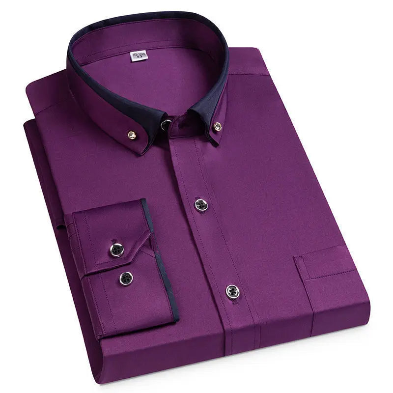 Men's Stretch Business Button-Down Shirt