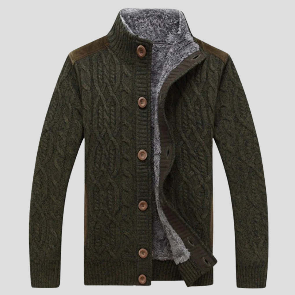Men's Insulated Cable Knit Cardigan