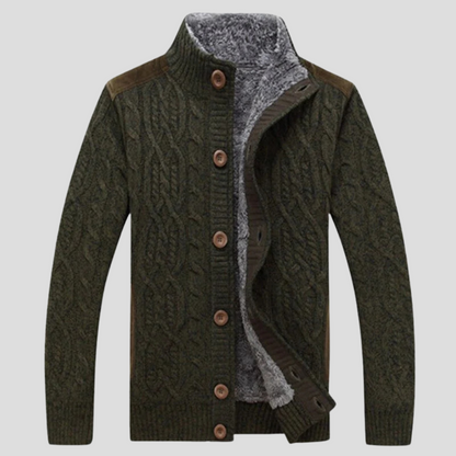 Men's Insulated Cable Knit Cardigan