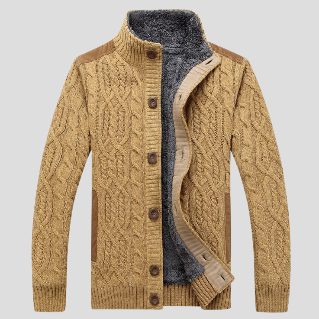Men's Insulated Cable Knit Cardigan