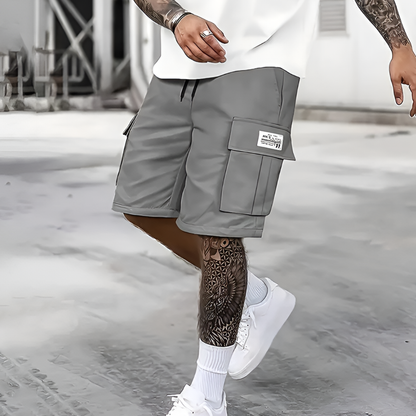 Men's Casual Cargo Shorts with Elastic Waist