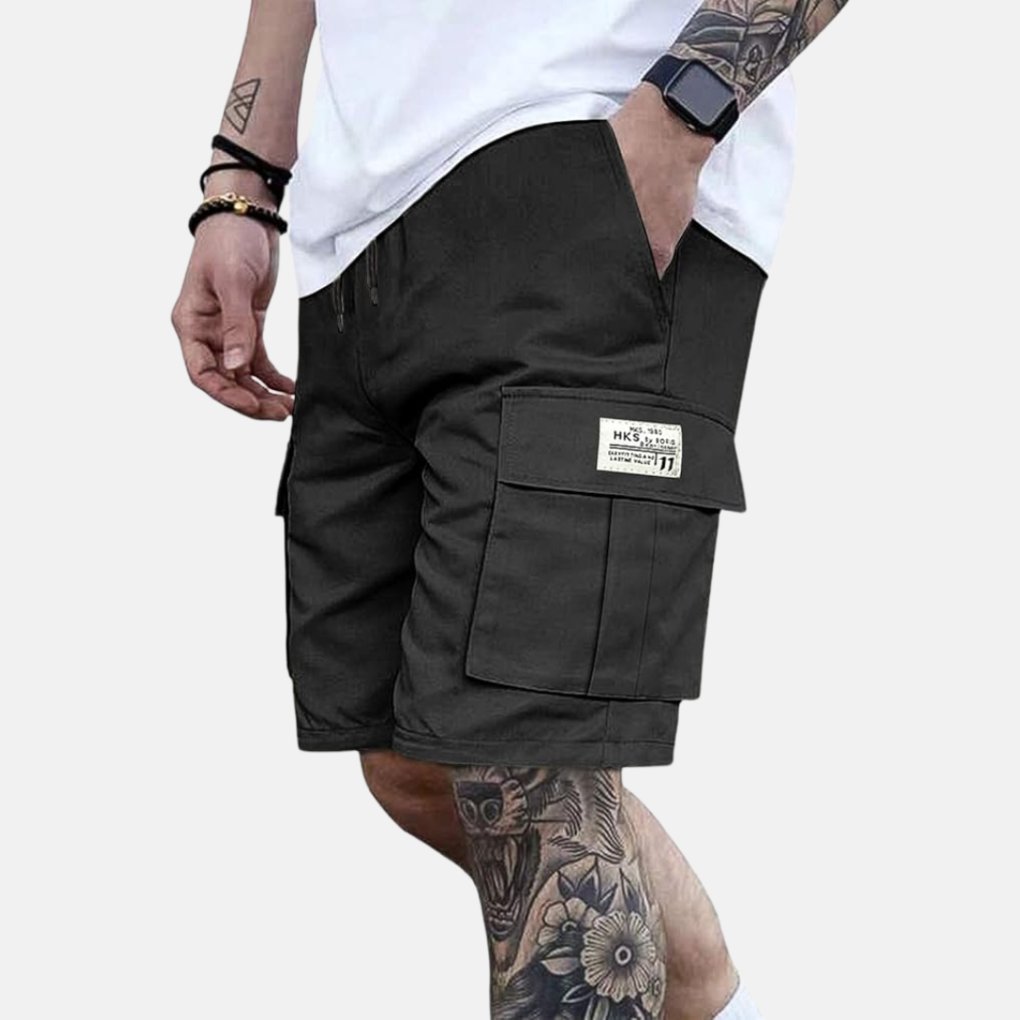 Men's Relaxed Fit Drawstring Waist Cargo Shorts