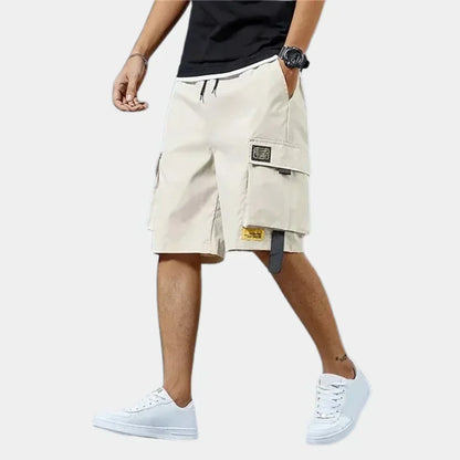 Loose Fit Cargo Shorts with Many Pockets