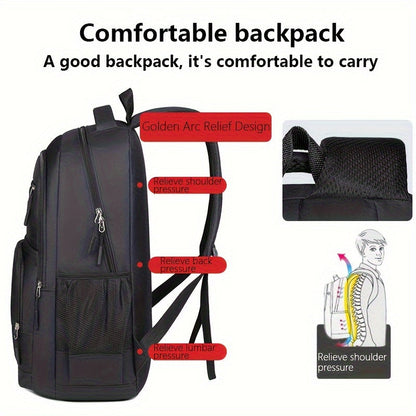 Niki | Men's Casual Backpack with Striped Front Panel