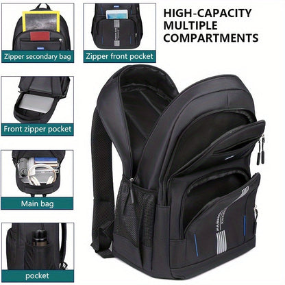 Niki | Men's Casual Backpack with Striped Front Panel