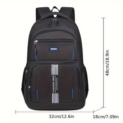 Niki | Men's Casual Backpack with Striped Front Panel