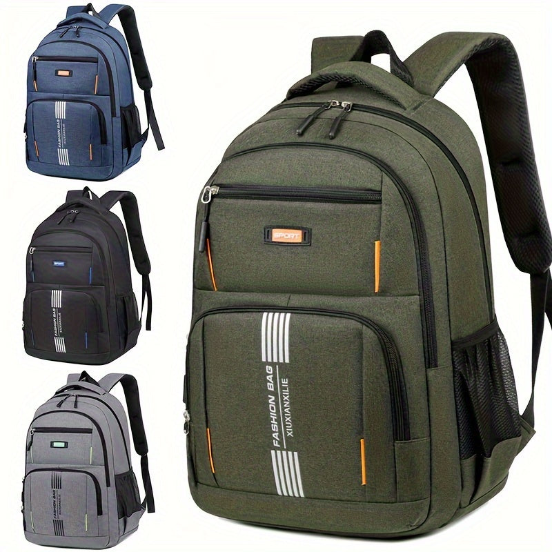 Niki | Men's Casual Backpack with Striped Front Panel