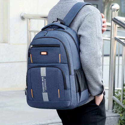 Niki | Men's Casual Backpack with Striped Front Panel