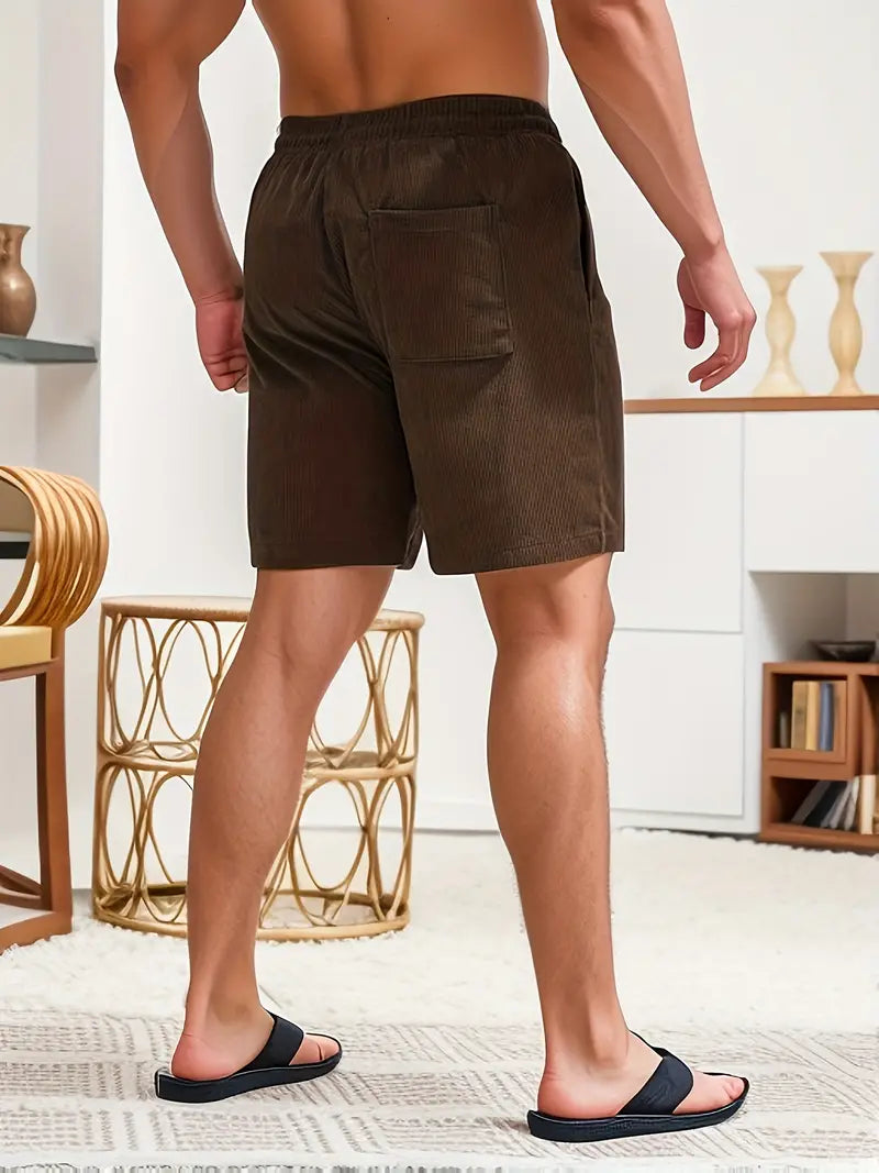 Relaxed Fit Corduroy Casual Shorts