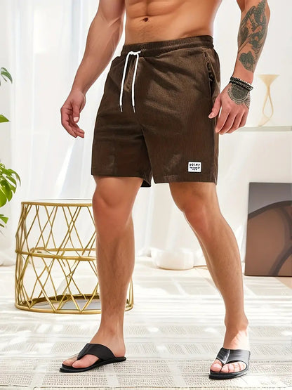 Relaxed Fit Corduroy Casual Shorts