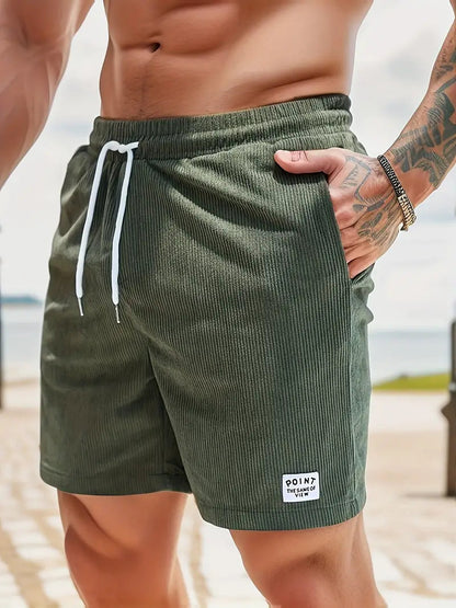 Relaxed Fit Corduroy Casual Shorts