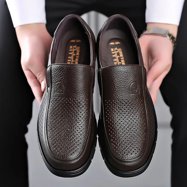 Men's Comfortable Genuine Leather Slip-On Loafers