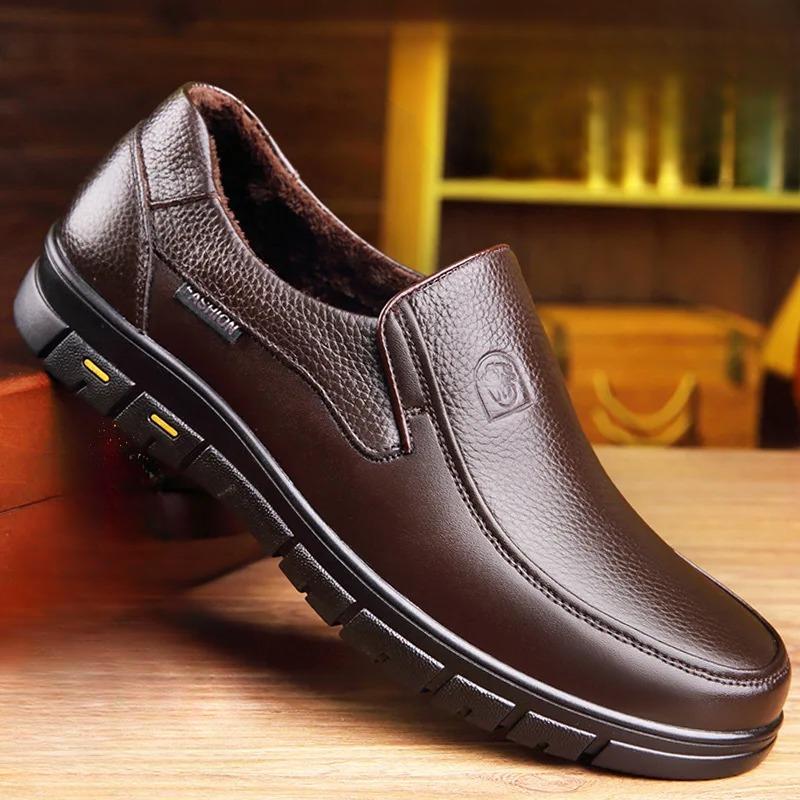 Men's Comfortable Genuine Leather Slip-On Loafers