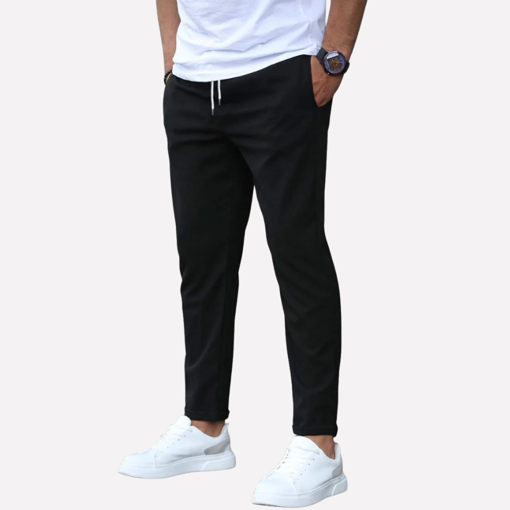 Niki | Men's Stretch Trousers with Drawstring Waist